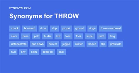 Synonyms for throw - Find 2 different ways to say WILD-THROW, along with antonyms, related words, and example sentences at Thesaurus.com. 